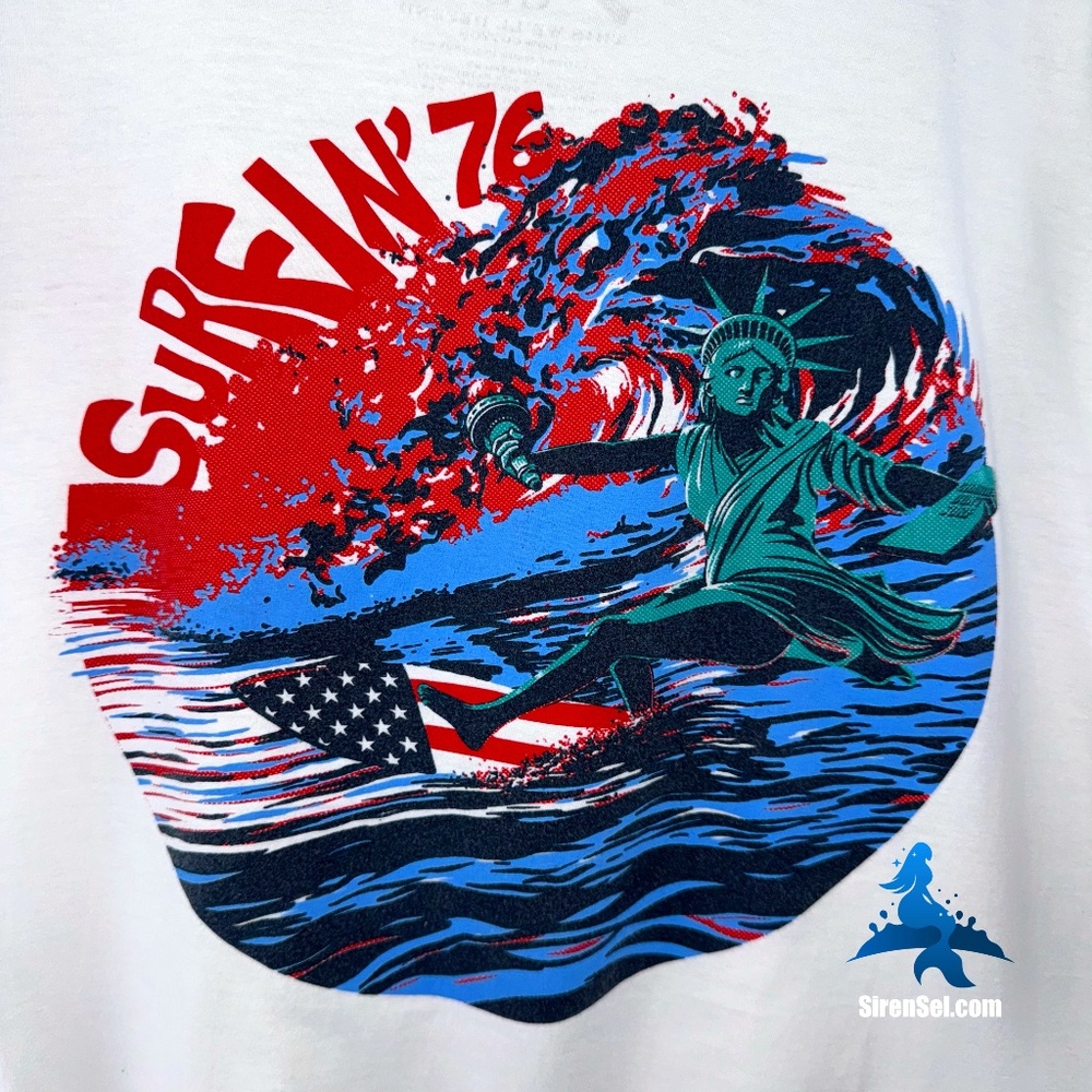 1124 Grunt Style Surfin’ 76 Limited Edition Graphic Tee – XL – White - Picture 3 of 8